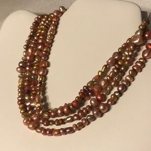 64” Designer Multicolor Freshwater Pearl Necklace